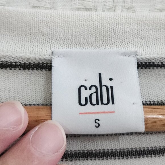 Cabi 5590 Captain Sweater White and Black Stripe Women's Size Small - Picture 9 of 10